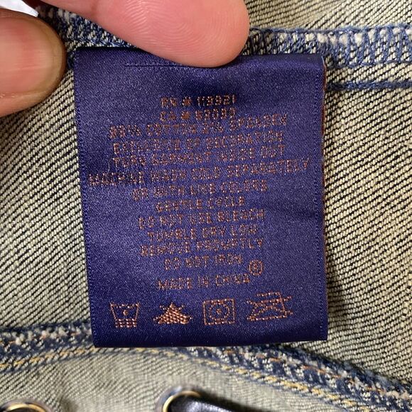 Dereon Blue Denim Vest with Zipper - Picture 6 of 10